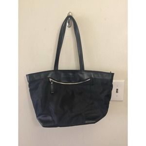 FURLA MADE IN ITALY BLACK BROWN LEATHER SMALL HAND BAG VINTAGE WOMENS LADIES